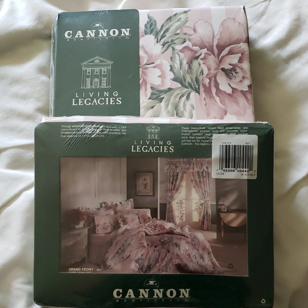 NWT 2 Canon Monticello Floral Twin Bedding Sets New Flat, Fitted & Pillowcase
